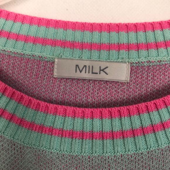 Milk Long Sleeve Pullover Crop Sweater - Picture 2 of 10